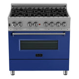 ZLINE 36" Bundle Range RAS-BM-36 & Range Hood 8654BM-36, 2KP-RASBMRH36