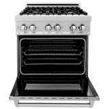 ZLINE 30" Bundle Range RAS-SN-30 & Range Hood 8654SN-30, 2KP-RASSNRH30