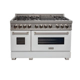 ZLINE 48" Bundle Range RAS-WM-48 & Range Hood 8654WM-48, 2KP-RASWMRH48