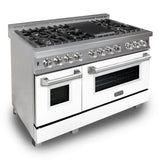 ZLINE 48" Bundle Range RAS-WM-48 & Range Hood 8654WM-48, 2KP-RASWMRH48