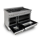 ZLINE 48" Bundle Range RAS-WM-48 & Range Hood 8654WM-48, 2KP-RASWMRH48