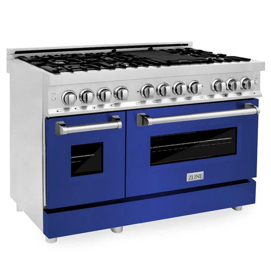 ZLINE 48" Bundle Range RA-BM-48 & Wall Range Hood KB-48, 2KP-RABMRH48