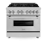 ZLINE Kitchen Package Refrigerator, Range,Range Hood , Dishwasher,  4KPR-RARH36-DWV