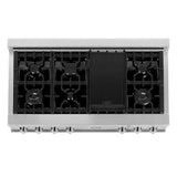 ZLINE Kitchen Package Refrigerator, Rangetop, Wall Oven, Microwave 4KPR-RT48-MWAWS