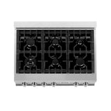 ZLINE Kitchen Package Refrigerator, Rangetop, Rangehood, Wall Oven, 4KPR-RTRH36-AWS