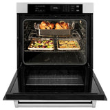 ZLINE Kitchen Package Refrigerator, Rangetop, Wall Oven, Microwave 4KPR-RT48-MWAWS