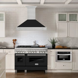 ZLINE 48" Autograph DuraSnow Black Matt Wall Range Hood 8654SNX-BLM-48