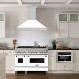 ZLINE 48" Autograph DuraSnow White Stainless Wall Range Hood 8654SNX-WM-48