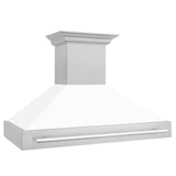 ZLINE 48" Autograph DuraSnow White Stainless Wall Range Hood 8654SNX-WM-48