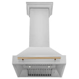 ZLINE 30" Autograph Stainless Wall Range Hood, White, 8654STZ-30-CB