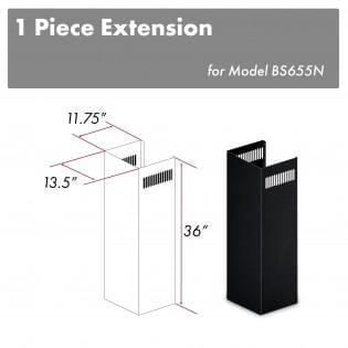 ZLINE 1-36 in. Chimney Extension for 9 ft. to 10 ft. Ceilings ,1PCEXT-BS655N