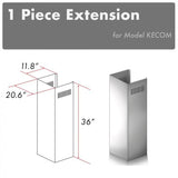 ZLINE 1 Piece Chimney Extension for 10' Ceiling,1PCEXT-KECOM