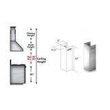 ZLINE 1 Piece Chimney Extension for 10' Ceiling,1PCEXT-KF1