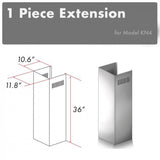 ZLINE 1 Piece Chimney Extension for 10' Ceilings, 1PCEXT-KN4