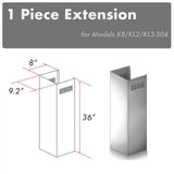 ZLINE 1 Piece Chimney Extension for 10ft Ceiling, 1PCEXT-KB/KL2/KL3-304