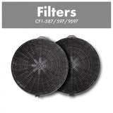 ZLINE 1 Set Charcoal Filters for Range Hoods w/Recirculating Option, CF1-587/597/9597