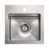 ZLINE 15" Topmount Single Bowl Bar Sink DuraSnow Stainless Steel, STS-15S