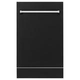 ZLINE 18" Dishwasher in Black matt panel, Stainless Tub, DWV-BLM-18