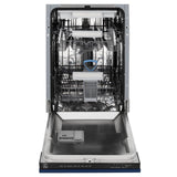ZLINE 18" Dishwasher in Blue gloss panel, Stainless Tub, DWV-BG-18
