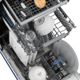 ZLINE 18" Dishwasher in Blue gloss panel, Stainless Tub, DWV-BG-18