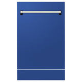 ZLINE 18" Dishwasher in Blue matt panel, Stainless Tub, DWV-BM-18