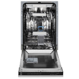 ZLINE 18" Dishwasher in Custom Panel Ready, Stainless Tub, DWV-304-18