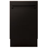ZLINE 18" Dishwasher, Oil Rubbed Bronze panel, Stainless Tub, DWV-ORB-18