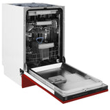 ZLINE 18" Dishwasher, Red Matt panel, Stainless Tub, DWV-RM-18