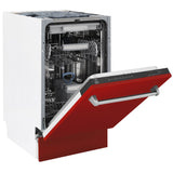 ZLINE 18" Dishwasher, Red Matt panel, Stainless Tub, DWV-RM-18