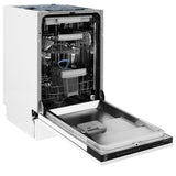 ZLINE 18" Dishwasher, White Matte panel, Stainless Tub, DWV-WM-18