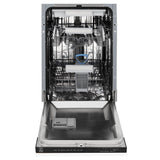 ZLINE 18" Dishwasher, White Matte panel, Stainless Tub, DWV-WM-18