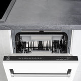 ZLINE 18" Dishwasher, White Matte panel, Stainless Tub, DWV-WM-18