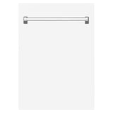 ZLINE 18" Dishwasher, White Matte panel, Stainless Tub, DWV-WM-18