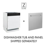 ZLINE 18 in. Tallac Series 3rd Rack Top Control Dishwasher in a Stainless Steel Tub DWV-BS-18