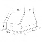 ZLINE 20.5" Range Hood Insert, Stainless Steel, E690