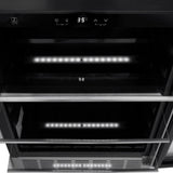ZLINE 24" Autograph 154 Can Beverage Cooler Fridge with Adjustable Shelves in Stainless Steel with Champagne Bronze Accents RBVZ-US-24-CB
