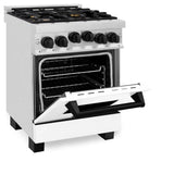 ZLINE 24" Autograph Edition, Gas Range, White Door, RGZ-WM-24-MB