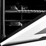 ZLINE 24" Autograph Gas Range, DuraSnow, White Door, RGSZ-WM-24-MB