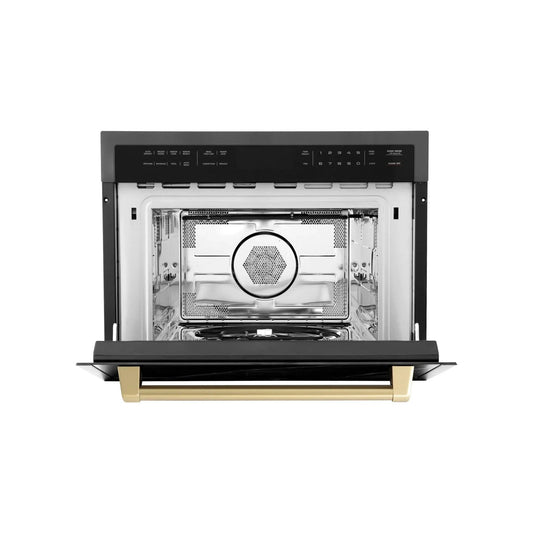 ZLINE 24" Convection Microwave, Black Stainless, Bronze MWOZ-24-BS-CB