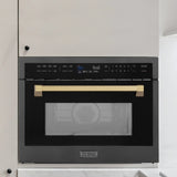 ZLINE 24" Convection Microwave, Black Stainless, Bronze MWOZ-24-BS-CB