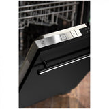 ZLINE 24" Dishwasher Black Matte with Stainless Steel Tub, DW-BLM-H-24