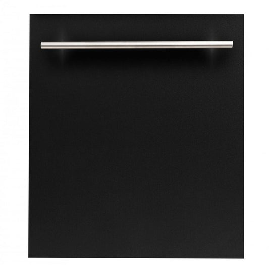 ZLINE 24" Dishwasher Black Matte with Stainless Steel Tub, DW-BLM-H-24