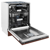 ZLINE 24" Dishwasher, Hammered Copper panel, Stainless Tub, DWV-HH-24
