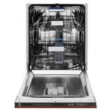 ZLINE 24" Dishwasher, Hammered Copper panel, Stainless Tub, DWV-HH-24