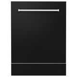 ZLINE 24" Dishwasher in Black Matte panel, Stainless Tub, DWV-BLM-24
