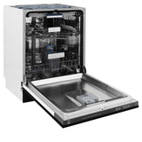 ZLINE 24" Dishwasher in Black Matte panel, Stainless Tub, DWV-BLM-24