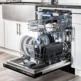 ZLINE 24" Dishwasher in Black Matte panel, Stainless Tub, DWV-BLM-24