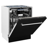 ZLINE 24" Dishwasher in Black Matte panel, Stainless Tub, DWV-BLM-24