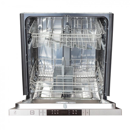 ZLINE 24" Dishwasher in Black Matte, Traditional Handle, DW-BLM-24