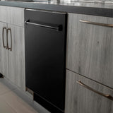 ZLINE 24" Dishwasher In Black Stainless Steel, Stainless Tub, DW-BS-24